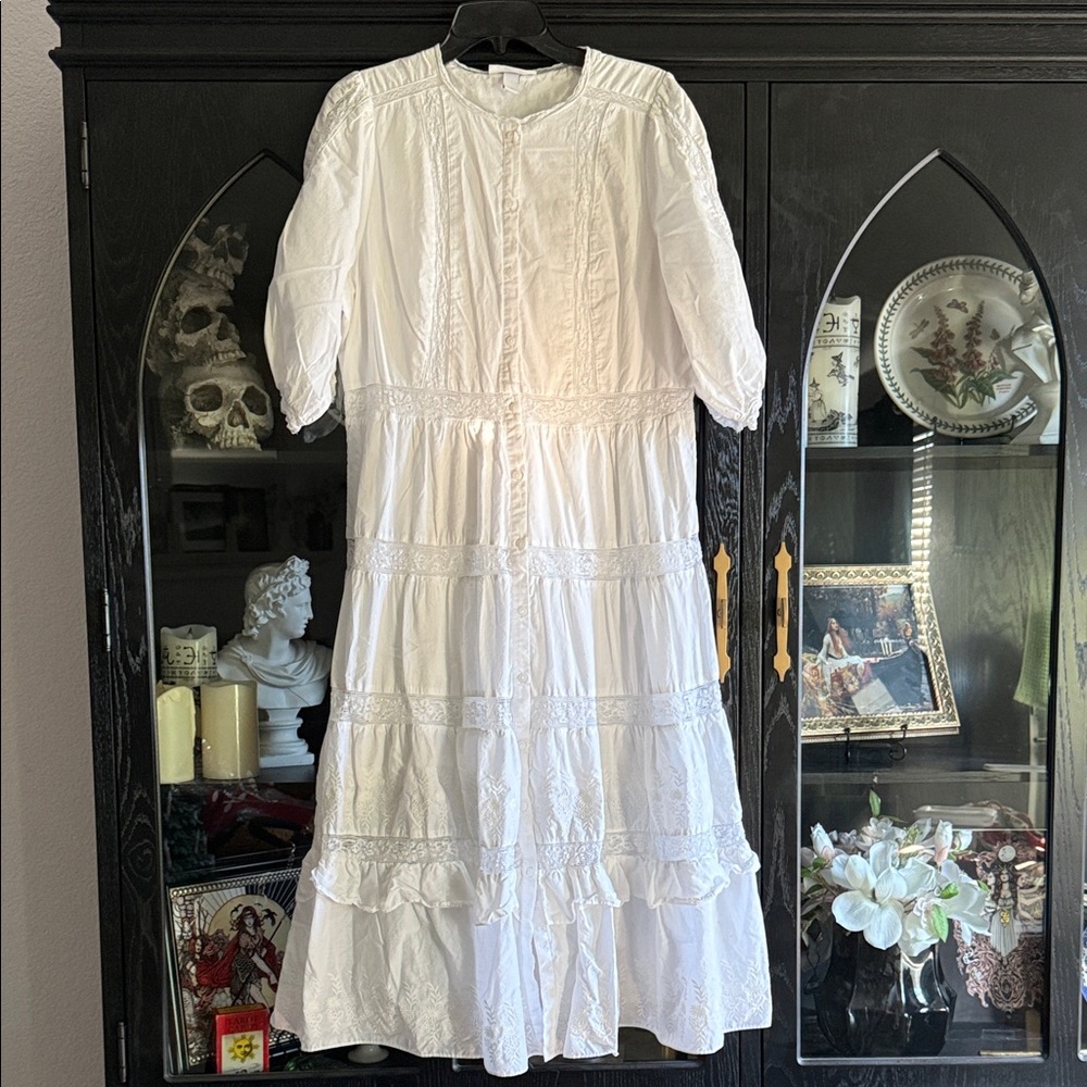 Elegant White Loveshackfancy Dress